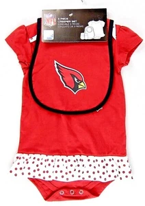 Arizona Cardinals Football Babys Bodysuit Bib Booties Size 24 Months Red - Picture 1 of 11
