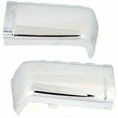 New Rear Chrome Bumper End Cap Set For 2007-2013 Silverado Sierra WO Sensor Hole - Image 1 of 4