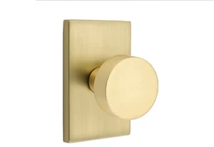 Emtek 5212ROUUS4 Privacy, Rectangular Rosette, Round Knob Satin Brass - Picture 1 of 1