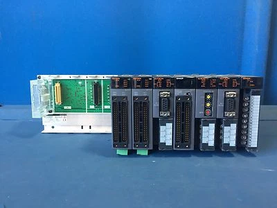 MITSUBISHI MELSEC-Q PLC (2)QD75D4 QJ1C24 QH42P QJ61BT11 QJ71C24 Q64DA MODULES - Image 1 of 4