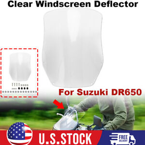 Clear Windscreen Windshield Deflector For Suzuki DR650 DRZ400S DRZ400SM 2000-23