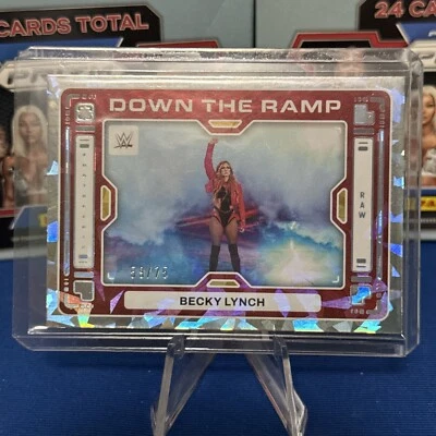 2024 Panini Photogenic WWE Becky Lynch Down The Ramp Cracked Ice 59/75 - Image 1 of 3