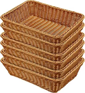 Bread Basket Woven Rattan Tabletop Food Basket for Vegetables Dining Room - Picture 1 of 6