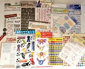Lot of 14 ( Sheets) Scrapbooking Sticker & Rub-On Transfers - Picture 1 of 22