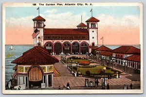 Cartolina Il Molo Giardino Atlantic City New Jersey - Foto 1 di 2