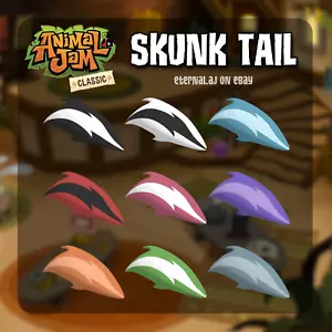 Animal Jam Classic AJC Skunk Tail (LEER DESCRIPCIÓN) - Imagen 1 de 10
