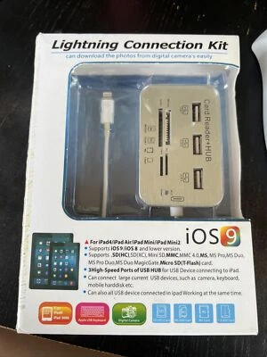 4 in1 USB Camera Connection Kit Micro SD Card Reader Adapter for iPad iPhone IOS - Image 1 of 2