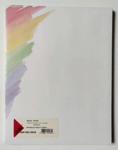 Papel membrete arco iris acuarela salpicaduras papel papel papel papelería acción 100 hojas 8,5x11" - Imagen 1 de 3