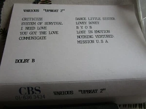 Various - Up Beat 2. Epic  Pre Release Promo 11 tracks UK Tape Cassette Album - Picture 1 of 4
