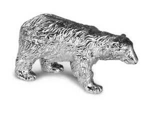 Silver Polar Bear  -  Fully Hallmarked Sterling Silver - Picture 1 of 3
