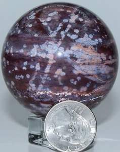 Esfera de jaspe del océano púrpura de Madagascar / 2,23" (56,64 mm) / 8,70 oz (246 gr) 3503 - Imagen 1 de 16