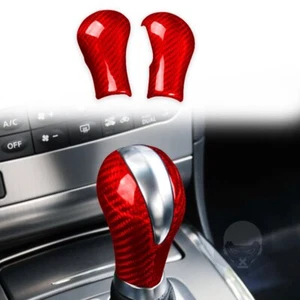 Borde de cubierta de perno de cambio de engranaje de fibra de carbono roja para Infiniti G25 G35 G37 FX37 QX50 - Imagen 1 de 5