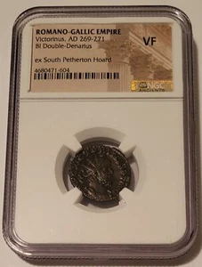 Romano-Gallic Empire Victorinus AD 269-271 BI Double Denarius VF NGC - Picture 1 of 7