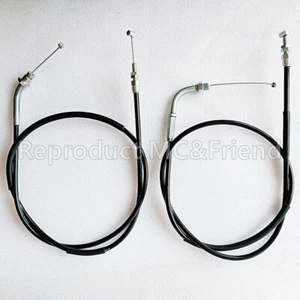 Set 2 pcs. : Throttle Cable A+B For Honda XL250 (1972-1976) XL350 (1974-1976) - Picture 1 of 5