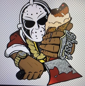 GhostFace Killah Custom Decal Sticker  5.7"X 6.2" C.R.E.A.M. (Has 2 Options) - Picture 1 of 3