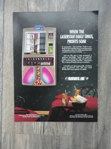 Laserstar Eagle Rowe AMI Jukebox Machine Flyer Original Brochure - Picture 1 of 2