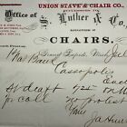 Union Stab & Stuhl Luther Manufakturen Briefkopf Grand Rapids Michigan 1874