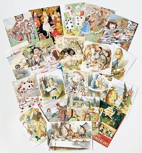 Alice In Wonderland Junk Journal Scrapbook Kit 20 Vintage Themed Pictures #WA2 - Picture 1 of 10