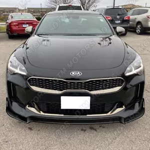 Para Kia Stinger GT-Line 2018-2023 pintado negro carrocería delantera alerón labio - Imagen 1 de 5