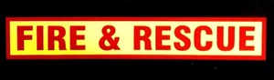 Fire & Rescue Fluorescent Magnetic Warning Sign - Picture 1 of 1