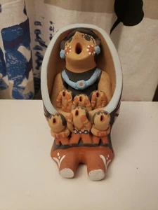 Pueblo Jemez Native American Singing Mother Kokopelli Storyteller Signed T Sando - Picture 1 of 5