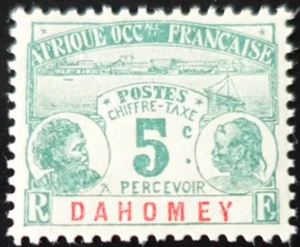 Francia Colonia - Dahomey Sello Impuesto Nº 1 Sello Nuevo MH - Imagen 1 de 2