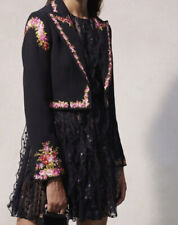 BNWT H&M x Giambattista Valli Cropped Embroidered Tuxedo Jacket - S