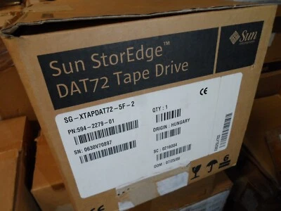NEW! #1 OPEN BOX SUN DAT72 Internal380-1324 SG-XTAPDAT72-5F-2 dds5 Tape Drive - Image 1 of 3