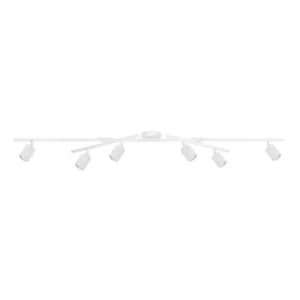 Waylon 6 Ft, Matte White Ceiling Hard Wired Track Lighting Kit with Center Swive - Picture 1 of 1