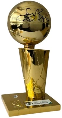Larry Bird Hand Signed Fanatics Authentic 12″ Replica Larry O’Brien Trophy Final - Image 1 of 4