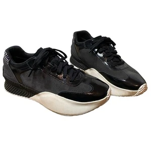 Sorel ONA BLVD Classic Women’s Waterproof Sneaker Size 7.5 Black White 7 1/2 Tie - Picture 1 of 8
