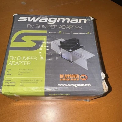 RV Camper 4" or 4-1/2" Bumper Mount Hitch Receiver Adapter For Bike Toter Cargo - Image 1 of 4