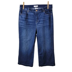 Jeans Lane Bryant 16 37 x 24 Crop Capri Denim tiro medio pierna ancha cintura mágica - Imagen 1 de 6