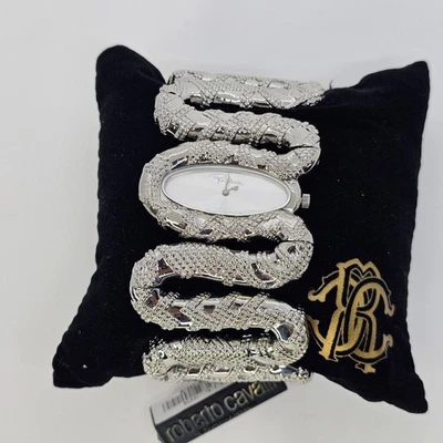 Roberto Cavalli Women 42MM Cleopatra Snake Watch Gray Stainless Steel Band Dial - Image 1 of 4