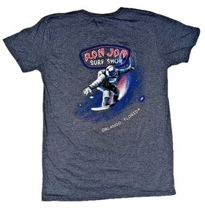 Ron Jon Surf Shop Orlando T-Shirt Astronaut Surfer Space Graphic Tee Navy Medium - Picture 1 of 5