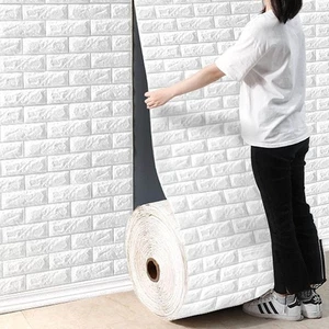 3D Wall Sticker Foam Brick Wallpaper Wallpaper Roll Living Room - Photo 1/15