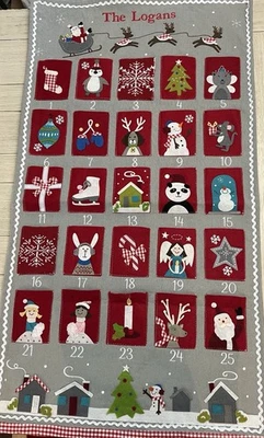 Pottery Barn Kids Advent Calendar-Pockets- Felt- Appliqué-Mono The Logans - Image 1 of 4