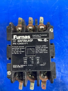 FURNAS DEFINITE PURPOSE CONTROLLER CAT NO. 42AF35AJASP CONTACTOR 24V COIL - Picture 1 of 5