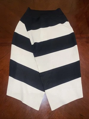 ALC Women’s Black White Striped Maxi Skirt Size Extra Small - Image 1 of 4