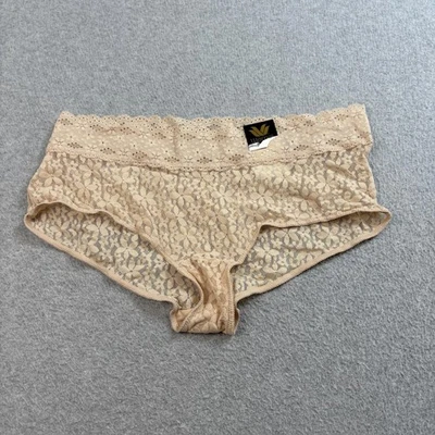 Трусики женские Wacoal Halo кружевные XL бежевые 87020 шорты нижнее белье прозрачные с цветочным рисунком - Изображение 1 из 4