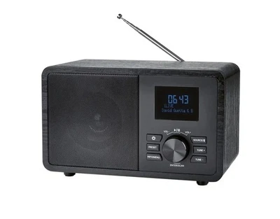 SILVERCREST Radio DAB+-Bluetooth-Radio, in Holz-Optik 5W schwarz *B-Ware - Bild 1 von 3
