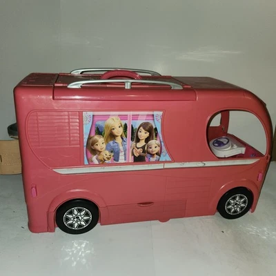 Pink Barbie Mattel RV Pop-up Rv Camper Read Description  - Image 1 of 4