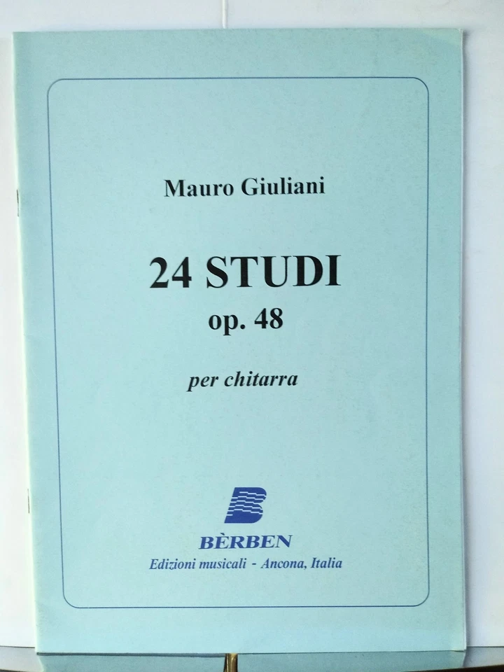GIULIANI Mauro 24 Studi Op. 48 per chitarra, Spartito Ed. Berben Nuovo - Immagine 1 di 1