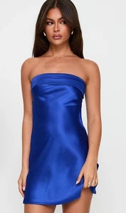 Princess Polly Phillipa Mini Dress Cobalt Size 2 - Picture 1 of 5