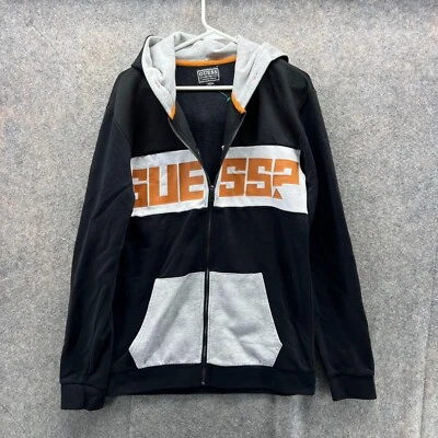 Guess Sweater Women 18 Jacket Black White Full Zip Hoodie Full Zip Vintage Spell - Image 1 of 4
