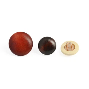 10 X Round Wood Buttons with Metal Shank Sewing buttons for DIY Knitwear Shirt - Picture 1 of 10