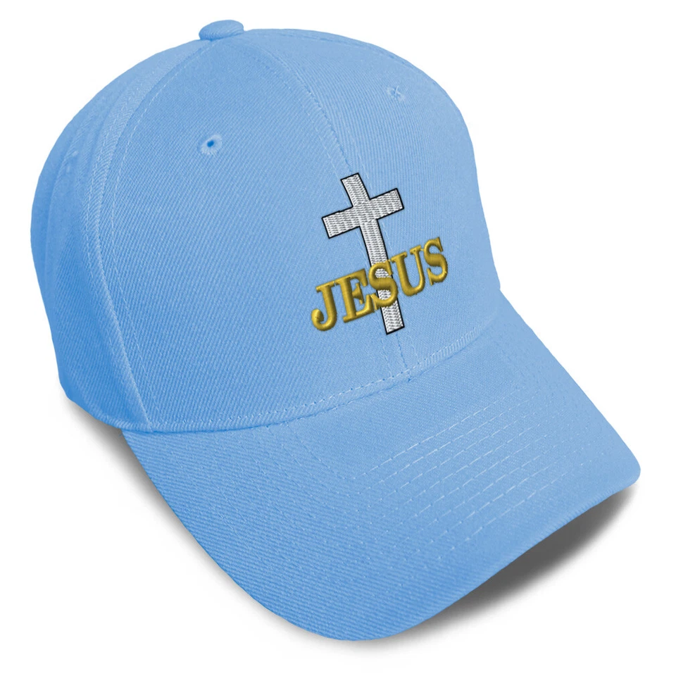 Gorra de béisbol Christian Cross, Jesús bordado papá sombreros para hombre y mujer talla 1 Foto 1 de 1