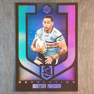 2024 NRL Revolution Briton Nikora Cronulla Sharks Silver Parallel Card - Picture 1 of 2
