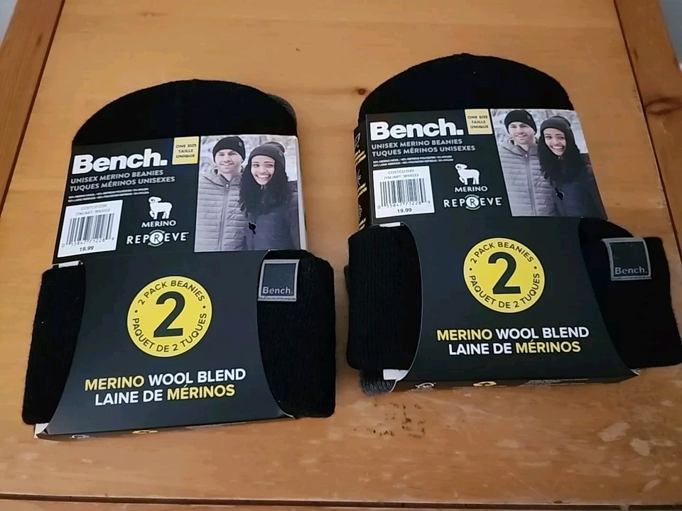 Бини Bench унисекс из шерстяной смеси мериноса — упаковка 2 шт. (один размер) - Изображение 1 из 4