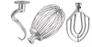JUEGO de accesorios de 60 quilates gancho de masa látigo batidor plano para batidora de tazón H600 Hobart - Imagen 1 de 4